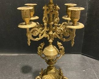Solid Brass Five Arm Candelabra