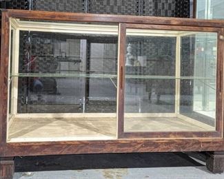 Wood Framed Glass Display Counter Case