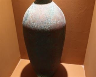 16   pottery  vase   16"  x  6"    50.00