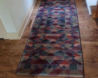 106  Multi color wool hallway  rug    34"  x 92"    75.00