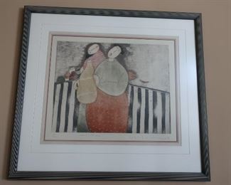 107     Art   2  people picture   29"    x  32"    150.00