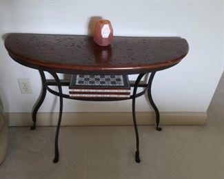 82  half moon table 39 x 14  125.00