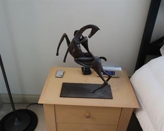 98  Bronze  horse and  rider  statue   18 "  x    14"       120.00