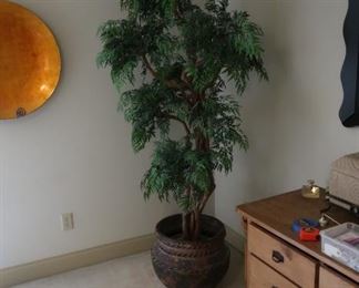 ARTIFICIAL  TREE   IN NICE  POT    75.00