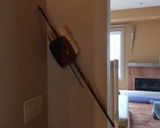 26.  hallway decor on wall 33" x 7" wide        65.00