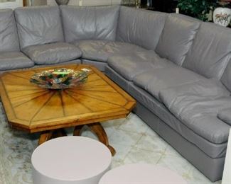 Leather sectional