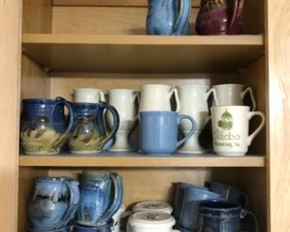 Handmade pottery mugs