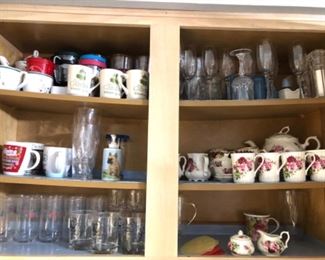 Coffee cups and glassware