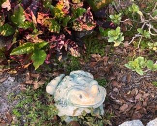 Large frog yard ornament