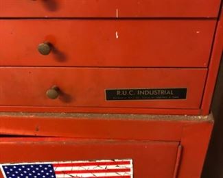 Vintage R.U.C. Industrial tool cabinet