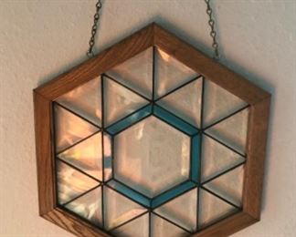 Framed hand made stained glass