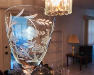 Set of etched crystal stems