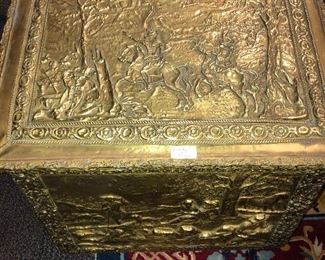 antique brass firebox