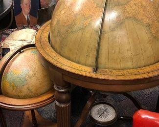 Very large 30” terrestrial globe ca. 1960 a reproduction of a W. & A. K. Johnston earlier globe