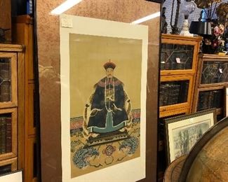 Huge Chinese Ancestor painting on silk 