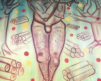 Scott Miller, (Cleveland) large oil on canvas