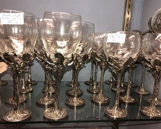 Castor Cooper aluminum and glass stemware