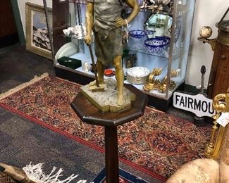 French white metal statue 