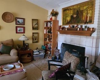 Wall Art, Bookcase, Side Tables