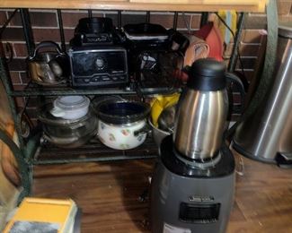 Blender, Air Fryer and serving dishes