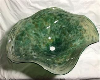 Hand-blown glass shade-Jordan Valley Glassworks