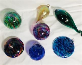 Hand-blown glass ornaments-Jordan Valley Glassworks
