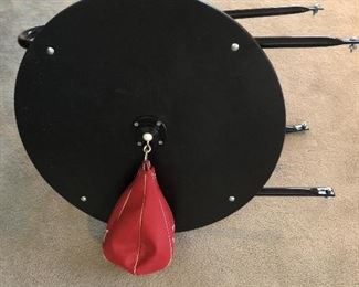 Speed bag punching bag with wall mounting hardware
