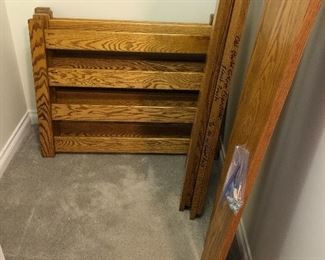 Oak bunk bed set, hand-crafted and purchased from Old World Furnishings in Interlochen!