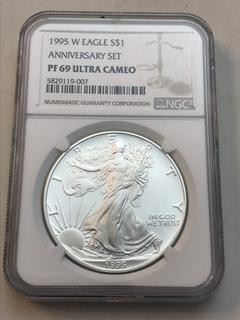 95 Westpoint Silver Eagle Anniversary Set PF69 Ultra Cameo