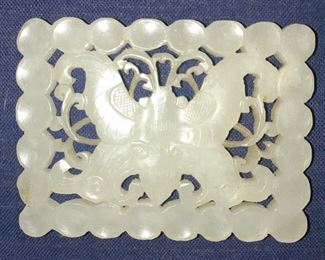 Antique white jade Butterfly