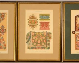 Three 19th Century Hungarian Embroidery Designs Prints