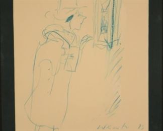 Adam Wurtz, (Hungarian, 1927-1994), At The Art Gallery, 1985