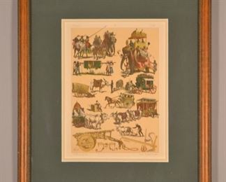 Modes Of Transportation Print Originally From The French Newspaper 'Modern Times'