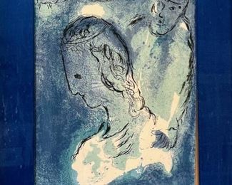 Marc Chagall (French/Russian, 1887-1985): Abraham And Sarah, 1956, From The Bible