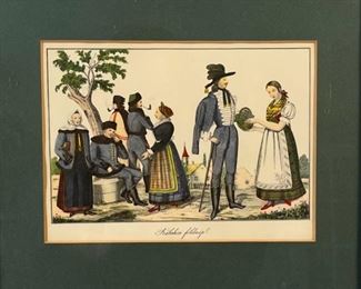 19th Century Print Of Rbakzi People
