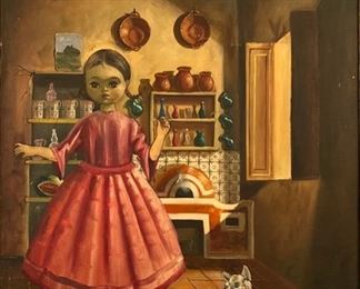 Agapito Labios (Mexican, 1898-1996), Girl With Her Kitten
