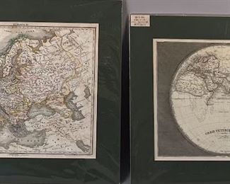 Two German Maps: The United States Of North America And The South Pole
