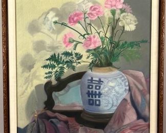 Still Life With Chinese Jar And Flowers
