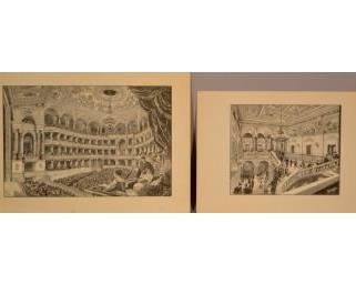 Two Reproduction Dorre Prints Of 19th Century Interiors,