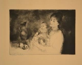 Endre Szsz (Hungarian/Canadian, 1926 - 2003), Mother And Child