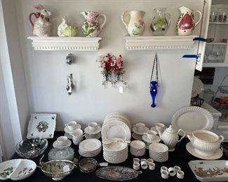 Kitchen:  You can never go wrong with white dishes and a splash of color!