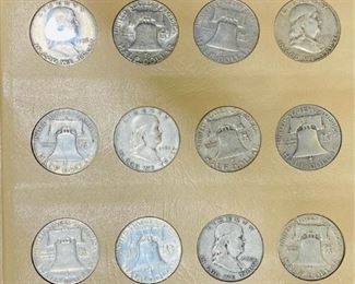 Franklin Half Dollars 35 Real Authentic Coins + Album This is only being sold as a set, please do not ask for individual coins.
Please text or call 7032689529 for inquiries, or visit Tysons Jewelry located at:
8373 Leesburg Pike #12, Vienna Virginia 22182
Robert, the owner of Tysons Jewelry, has over 30+ years working in the jewelry business and has verified the authenticity of this listing.
Robert buys gold and precious metals at 95%. Please use the link: https://tysonsjewelry.net for specific prices.
Inquiries regarding gold, silver, precious metals, coins, watches, diamonds, cars, and collectibles are welcome!