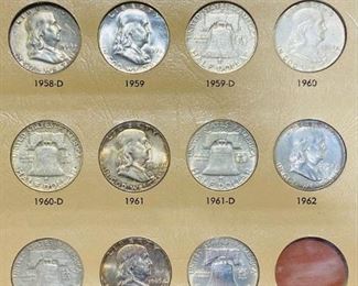 Franklin Half Dollars 35 Real Authentic Coins + Album This is only being sold as a set, please do not ask for individual coins.
Please text or call 7032689529 for inquiries, or visit Tysons Jewelry located at:
8373 Leesburg Pike #12, Vienna Virginia 22182
Robert, the owner of Tysons Jewelry, has over 30+ years working in the jewelry business and has verified the authenticity of this listing.
Robert buys gold and precious metals at 95%. Please use the link: https://tysonsjewelry.net for specific prices.
Inquiries regarding gold, silver, precious metals, coins, watches, diamonds, cars, and collectibles are welcome!