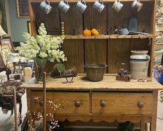 Pine hutch not for sale. Family is keeping but all the other goodies are up for grabs. 