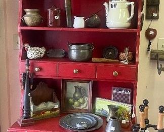Painted Red Hutch