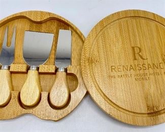 New Wood Cheese Board With Knives From The Renaissance Hotel
Lot #: 103