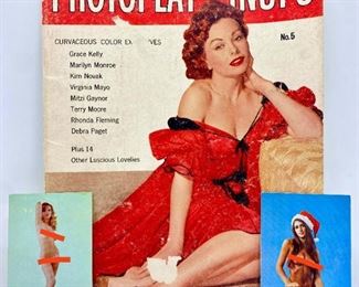 Vintage 1955 Photoplay Pin-Up Magazine With Most Famous Actresses & 1971 Cards From The Ball, A Private Club
Lot #: 29