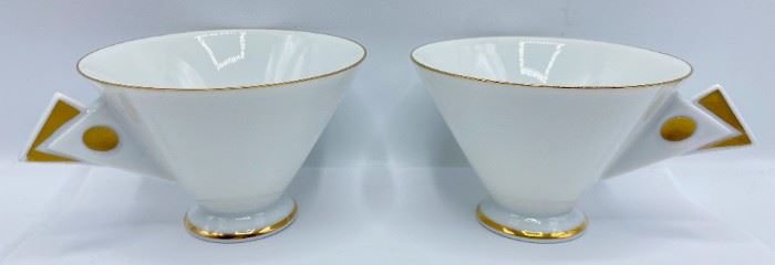 Pair Mikasa Art Deco Gold Mugs With Gold Accents, Japan
Lot #: 106