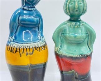 2 Mid Century Glazed Ceramic Figurines
Lot #: 82