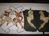 Spanish and Arabian dancer wall plaques. Made by Universal Staturary Co.